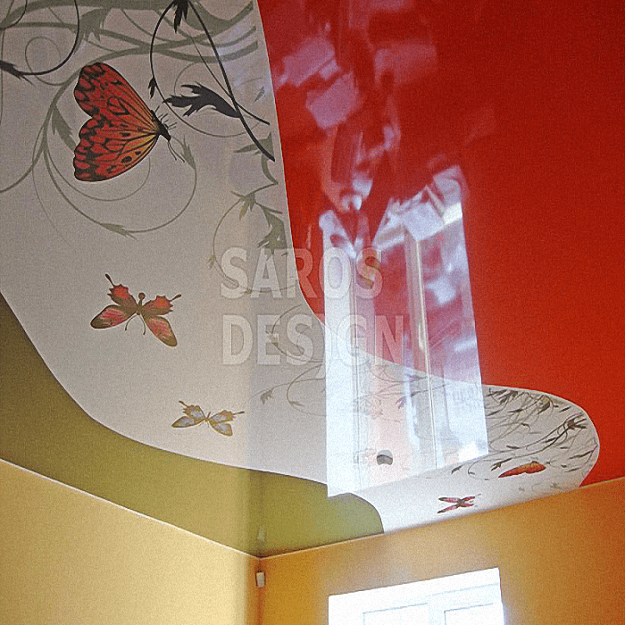 Купить двухуровневые натяжные потолки Saros Design в Кингисеппе.