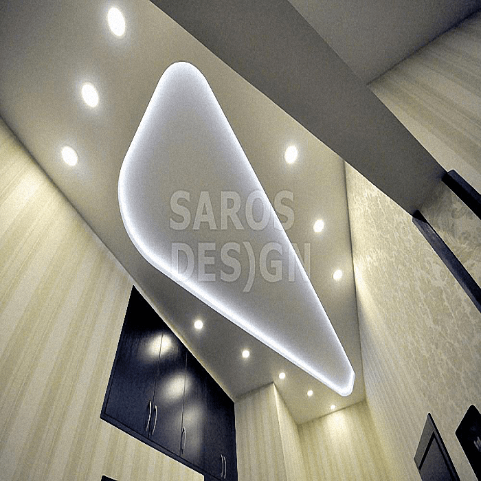 Купить двухуровневые натяжные потолки Saros Design в Кингисеппе.