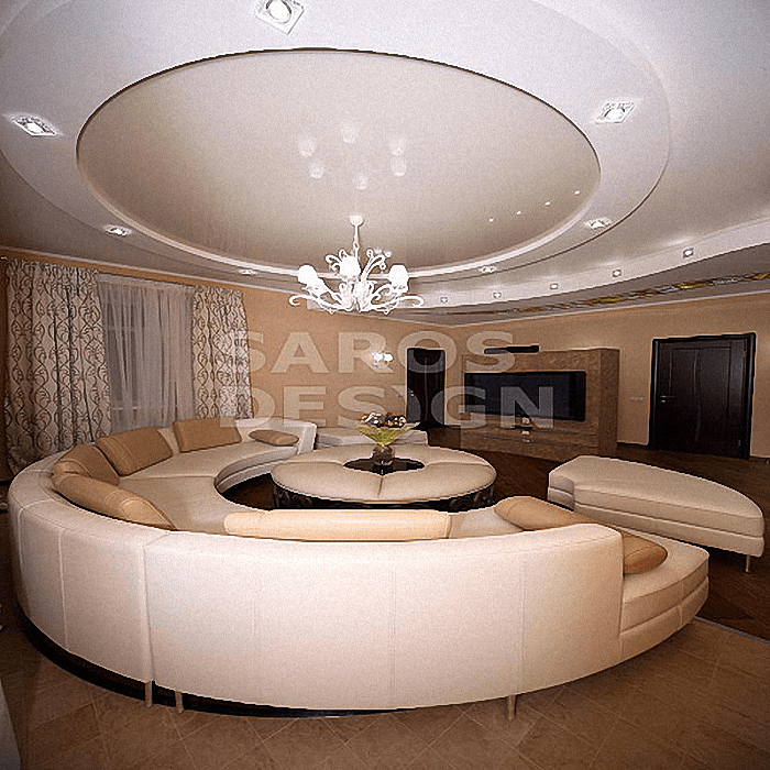Купить двухуровневые натяжные потолки Saros Design в Кингисеппе.
