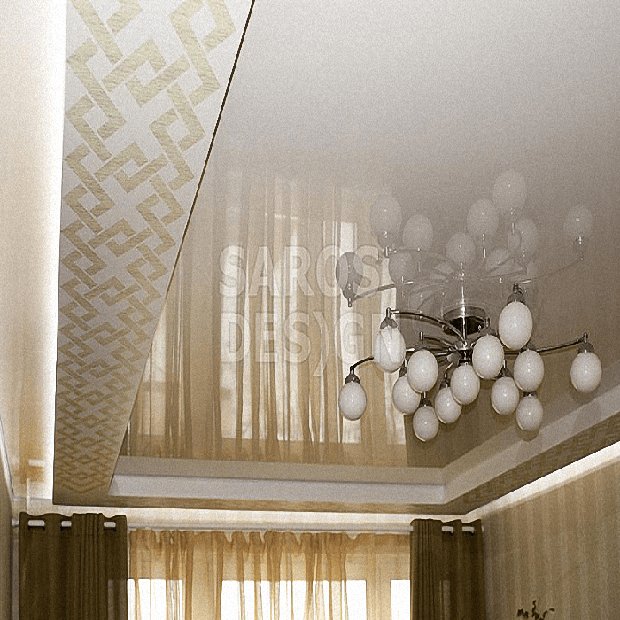 Купить двухуровневые натяжные потолки Saros Design в Кингисеппе.