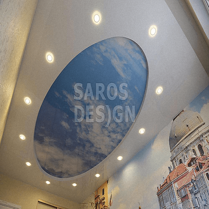 Купить двухуровневые натяжные потолки Saros Design в Кингисеппе.