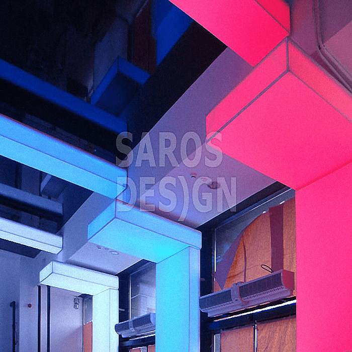 Купить натяжные потолки со светодиодной подсветкой Saros Design в Кингисеппе.